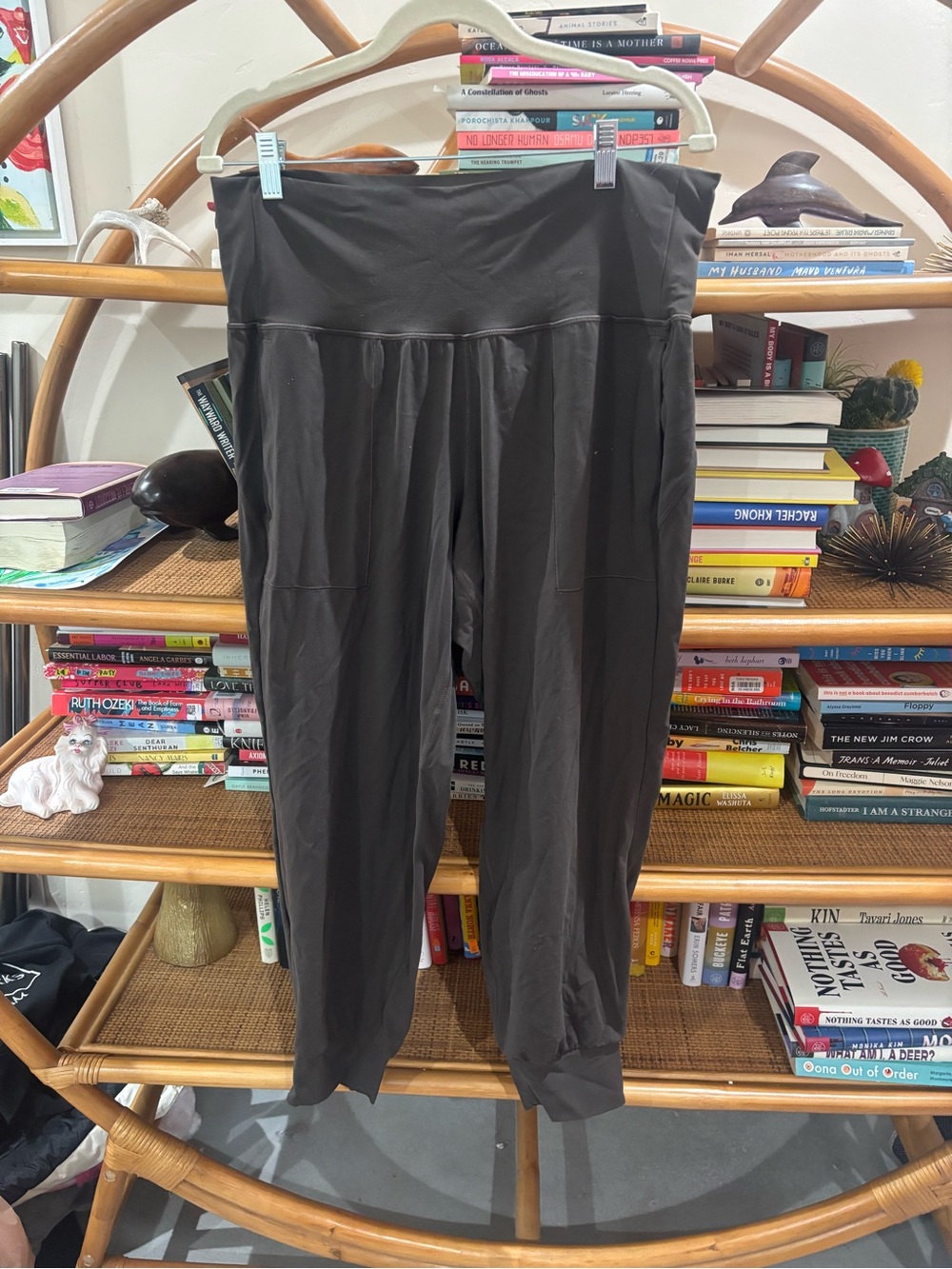 Athleta Brown High-Rise Track Joggers